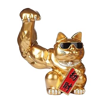 木彫りの猫　玉乗り猫　39cm 木彫りの置物 天然木 木彫り 置物 アニマル かわいい 猫 ねこ